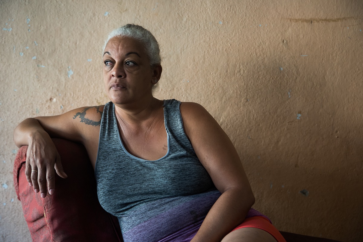 Madre de uno de los jóvenes detenidos por las manifestaciones del 11J. (Foto: Ismario Rodríguez).
