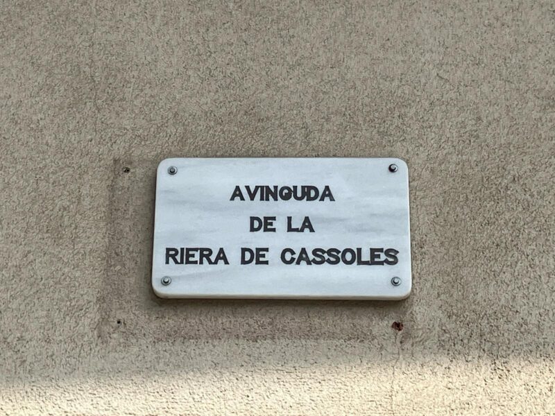 señal de calle en Barcelona