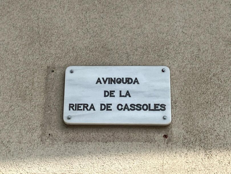 señal de calle en Barcelona
