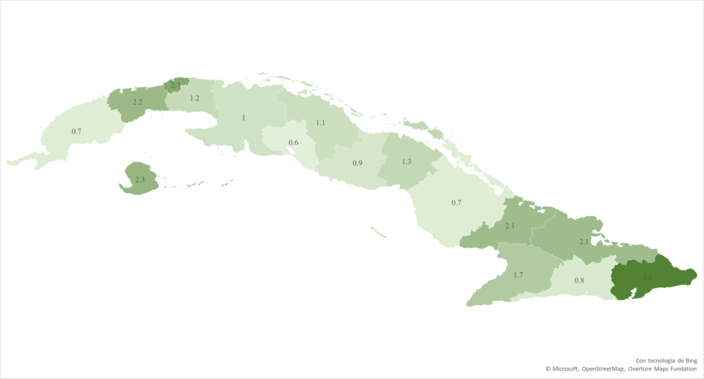 Tasa de desocupación por provincias.