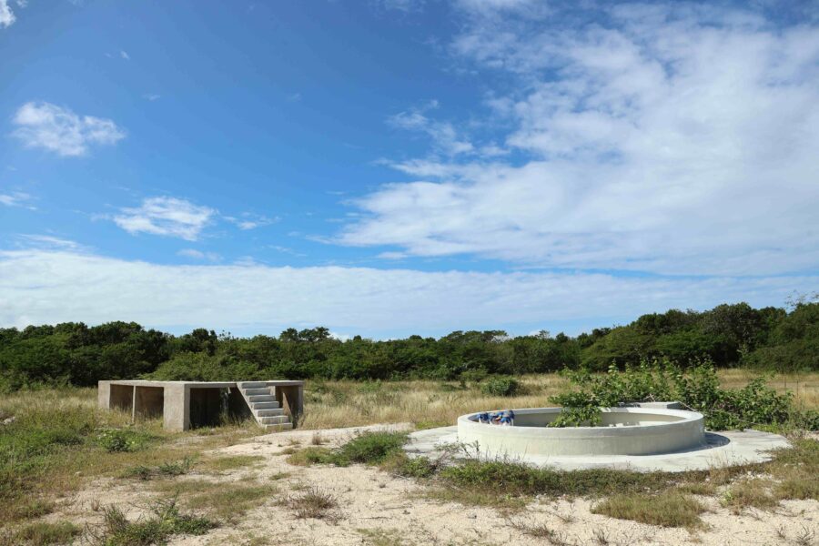 Bases of the windmills under construction in Herradura wind park. The park is set to start delivering energy in June 2026.