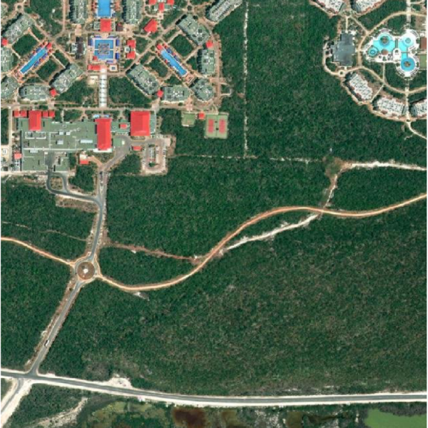 Vista satelital de la celda sin registros de caídas en la iluminación, en Cayo Santa María.