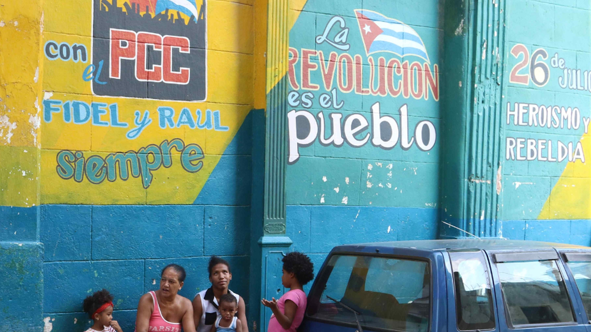 Cuba cotidiana mural politico